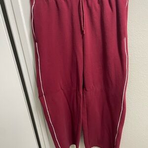 Yogalicious Sweatpants Women's Small Red Cloud Plush Finish Wide Leg Y2K